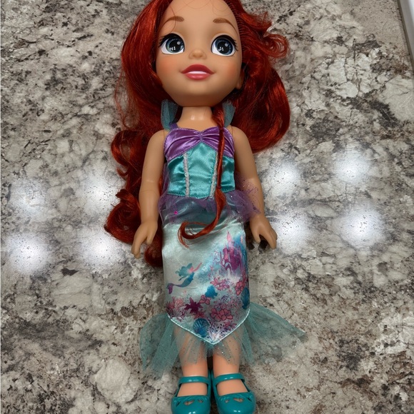 Enchanting Mermaid Doll with Red Hair and Teal Dress - Picture 1 of 3